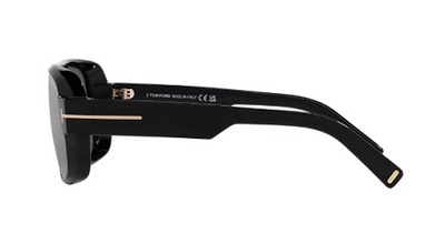 Tom Ford TF 1101 01A Square Black Sunglasses 58mm