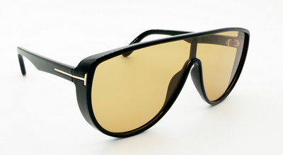 Tom Ford TF 1182 01E Black Shield Sunglasses 138mm