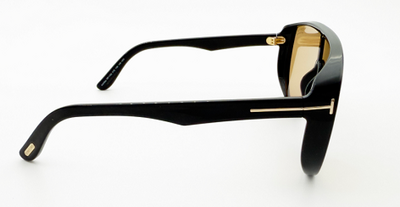 Tom Ford TF 1182 01E Black Shield Sunglasses 138mm