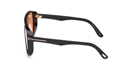 Tom Ford TF 1182 05E Black Square Sunglasses 138mm
