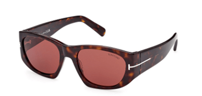 Tom Ford TF 987 52S Brown Square Sunglasses 53mm