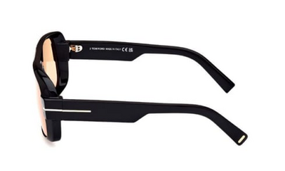 Tom Ford TF1101 ECO 01E Black Bone Square Sunglasses