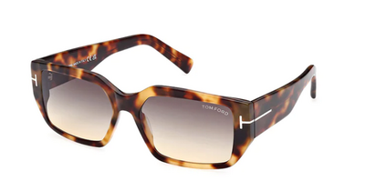 Tom Ford TF989 55B Brown Gradient Square Sunglasses 56mm