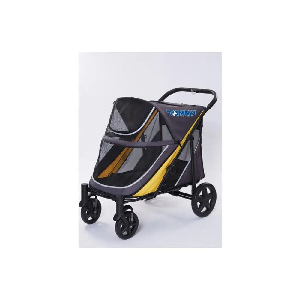 Tommy Large Pet Stroller for Dogs and Cats Grey Max 40kg