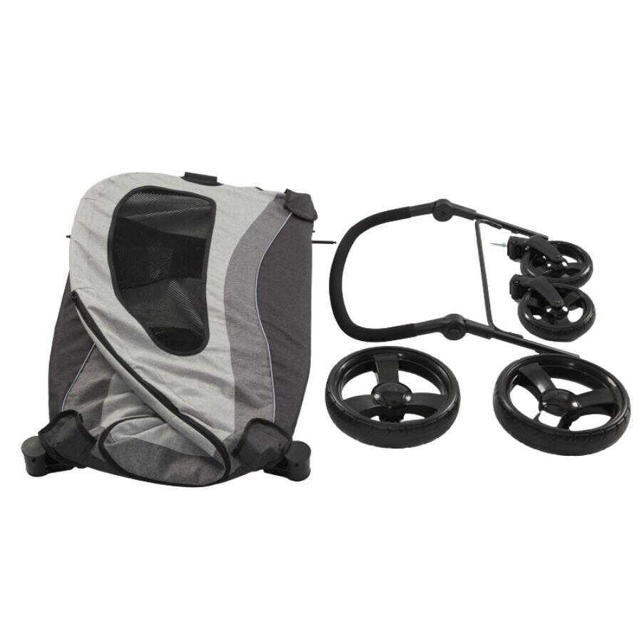 Tommy Large Pet Stroller with 60kg Capacity in Grey 90x73x108 cm
