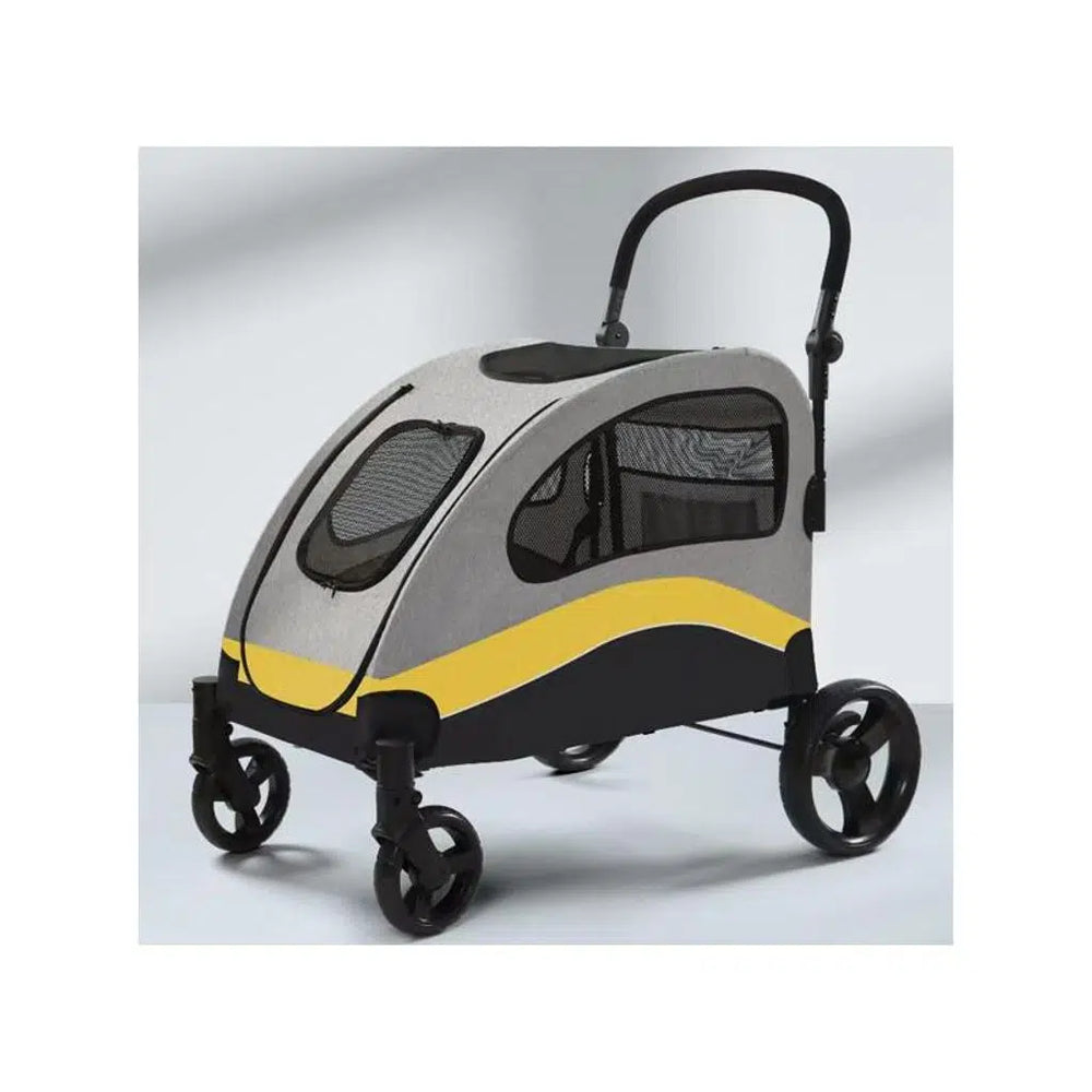 Tommy Large Pet Stroller Yellow Heavy Duty 60kg Capacity