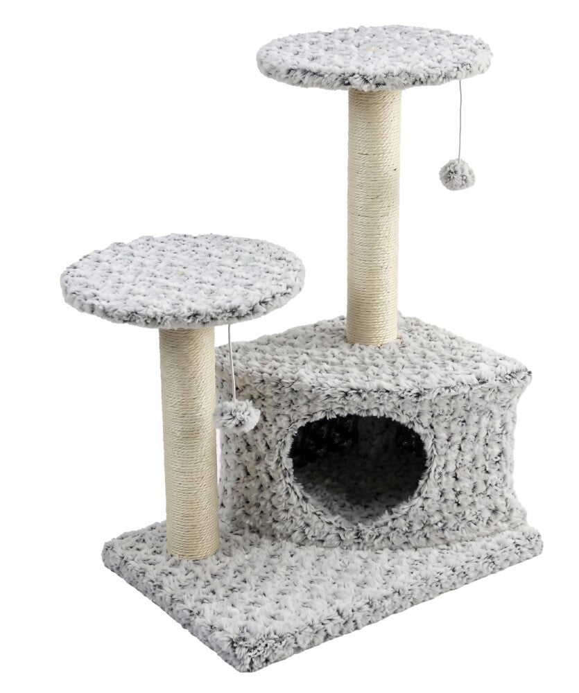Tommy Cat Scratching House with Observation Platform Grey 70cm