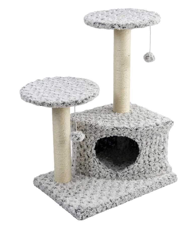 Tommy Cat Scratching House with Observation Platform Grey 70cm