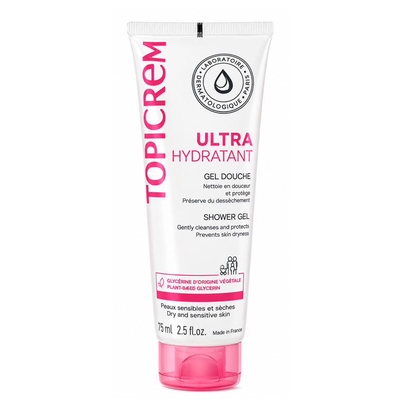 Topicrem Ultra Hydratant Shower Gel Hydrating Body Wash 75 ml