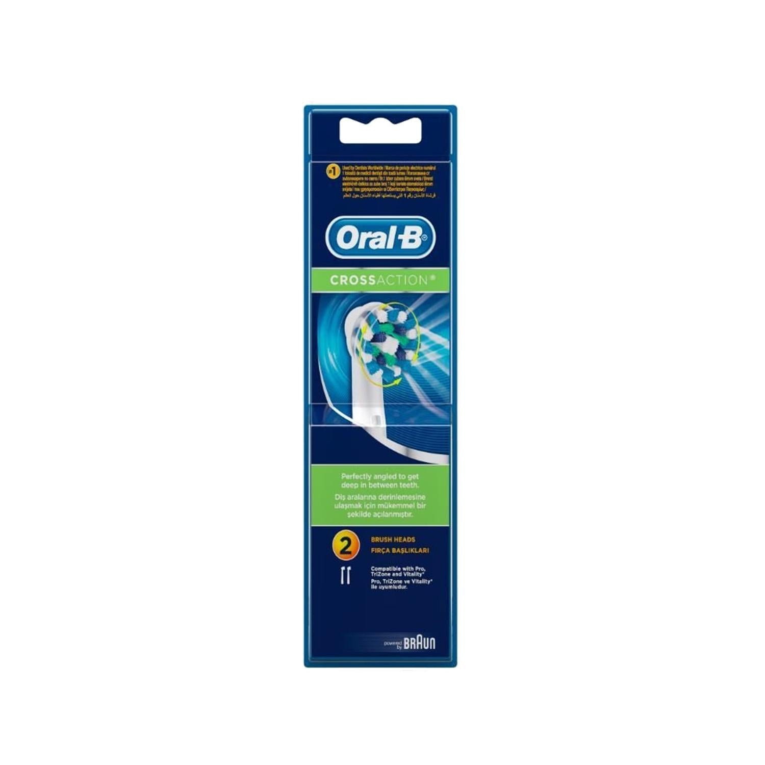 Oral-B Cross Action Toothbrush Replacement Heads - 2 Pack | Compatible Oral-B Electric Toothbrush Accessories for Effective Plaque Removal &amp; Oral Hygiene Oral-B Cross Action Toothbrush Heads - Effective Plaque Removal Oral-B Cross Action, Toothbrush replacement heads, Electric toothbrush accessories, Oral hygiene products, Dental care accessories, Oral-B toothbrush heads, Cross Action bristle design, Compatible Oral-B toothbrush handles, Oral care, Dental hygiene, Toothbrush heads, Electric toothbrush repla