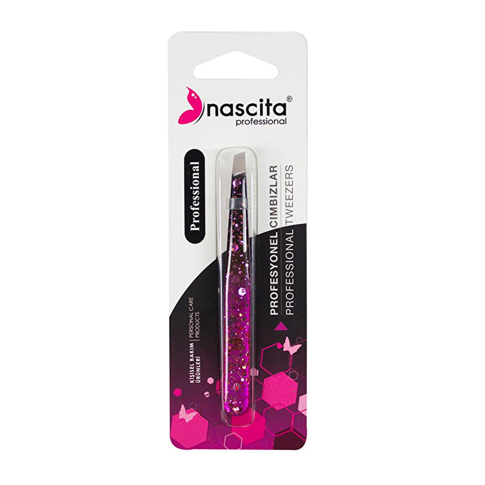 Nascita Profesyonel Slanted Tip Eyebrow Tweezers - Precision Grooming Tool for Eyebrows & Facial Hair Removal - view 2
