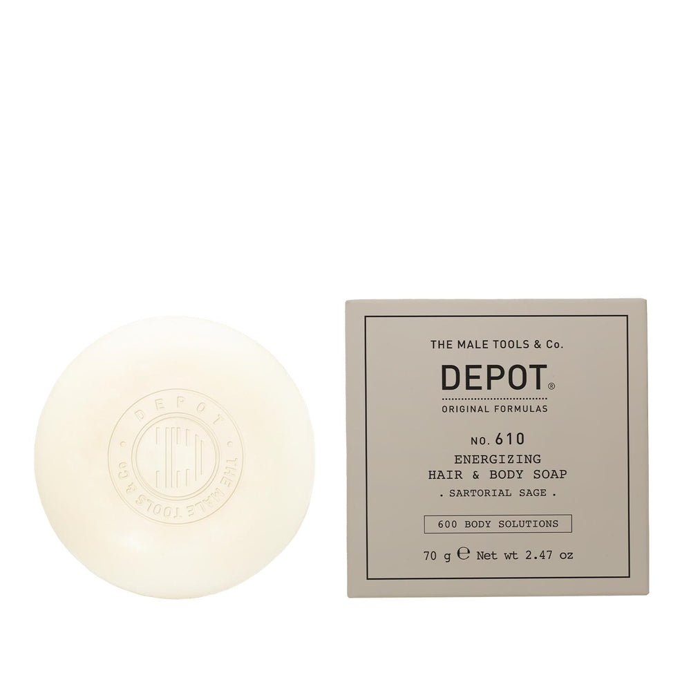 Depot No. 610 Energizing Hair & Body Soap Bar 70 g