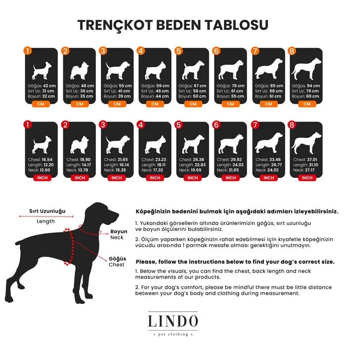 Lindo Trenchkot Coffee Waterproof Dog Raincoat Medium