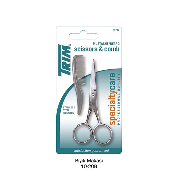 Trim Mustache Scissors 10-20B - Precision Grooming Tool for Mustache Trimming