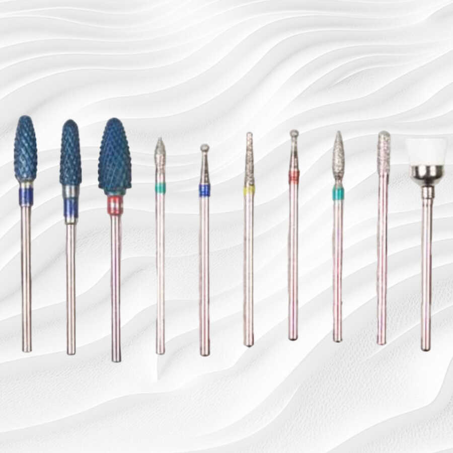 Trina Freeze Drill Bit Set 10-Piece No. 01 for Nail Care