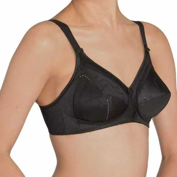 Triumph Doreen Cotton Non-Wired Support Bra in Black