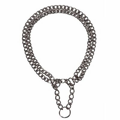 Trixie 2-Row Chain Dog Collar Chrome Plated 55cm 2.5mm