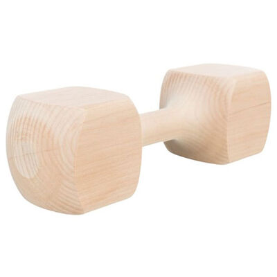 Trixie Wooden Dog Training Dumbbell Heavy Duty Toy 25cm 650g