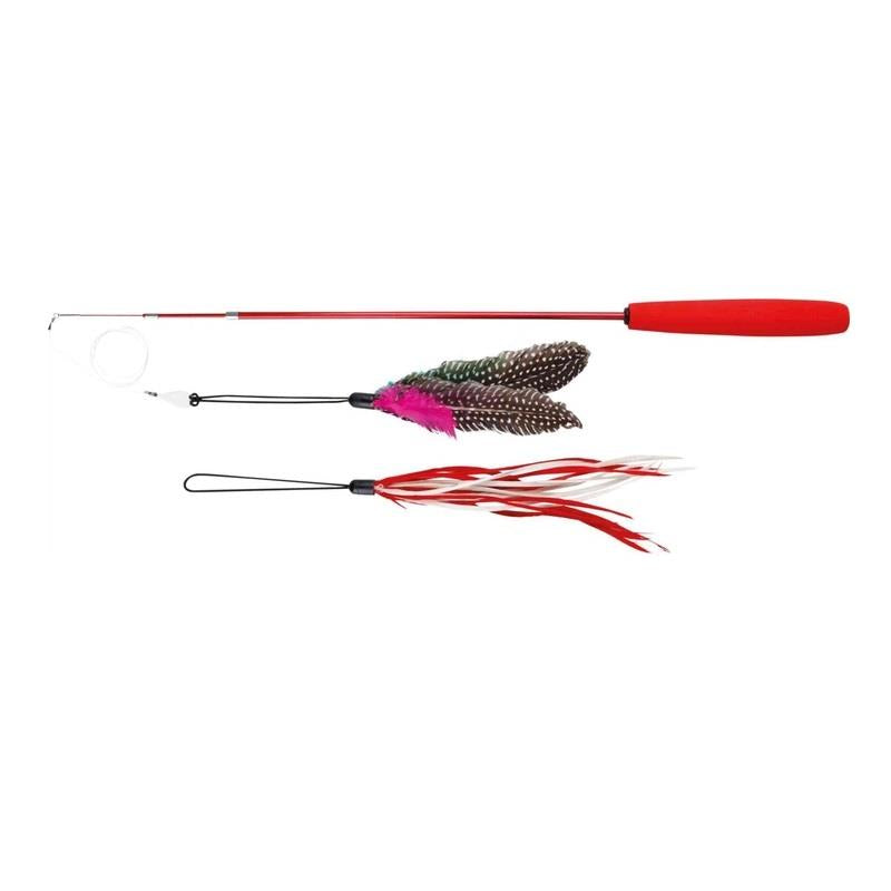 Trixie Telescopic Cat Wand with Two Toys 40-98 cm