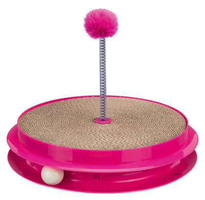 Trixie Cat Scratching Toy with Spring Ball Pink 35x7cm