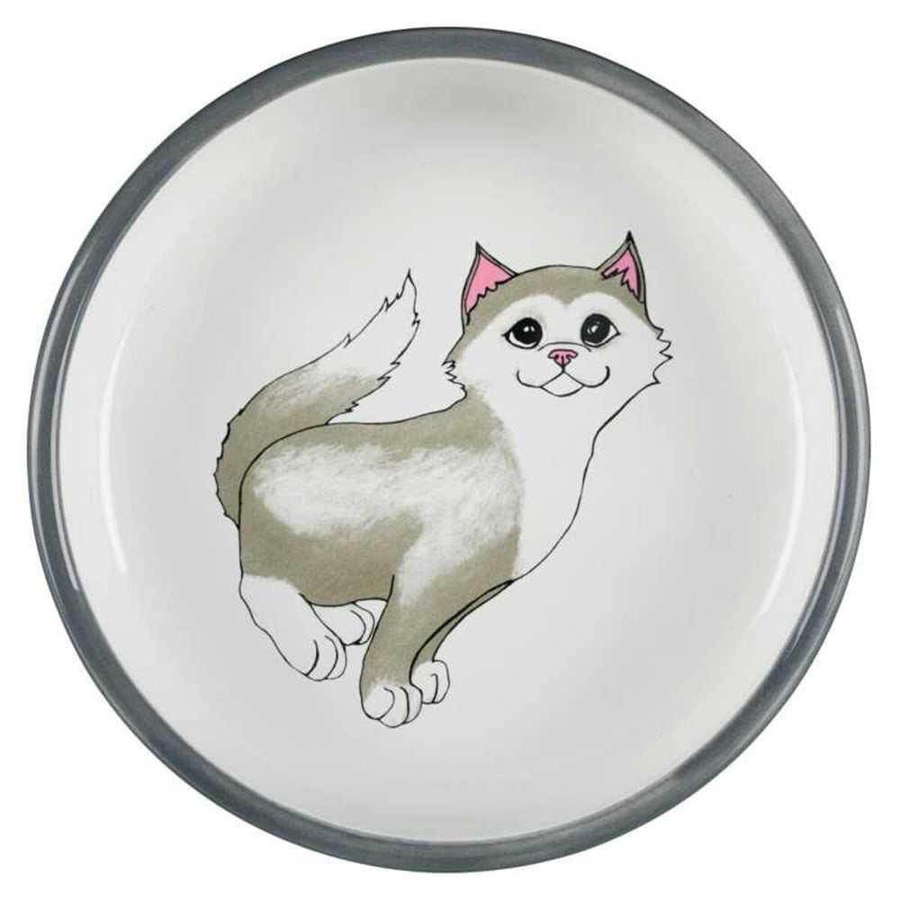 Trixie Ceramic Short-Nosed Cat Bowl Whisker-Friendly 0.3L
