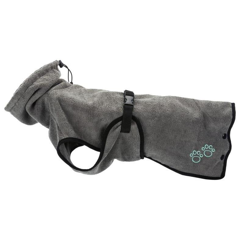 Trixie Dog Towel Bathrobe Absorbent Cotton Microfiber Grey 50cm