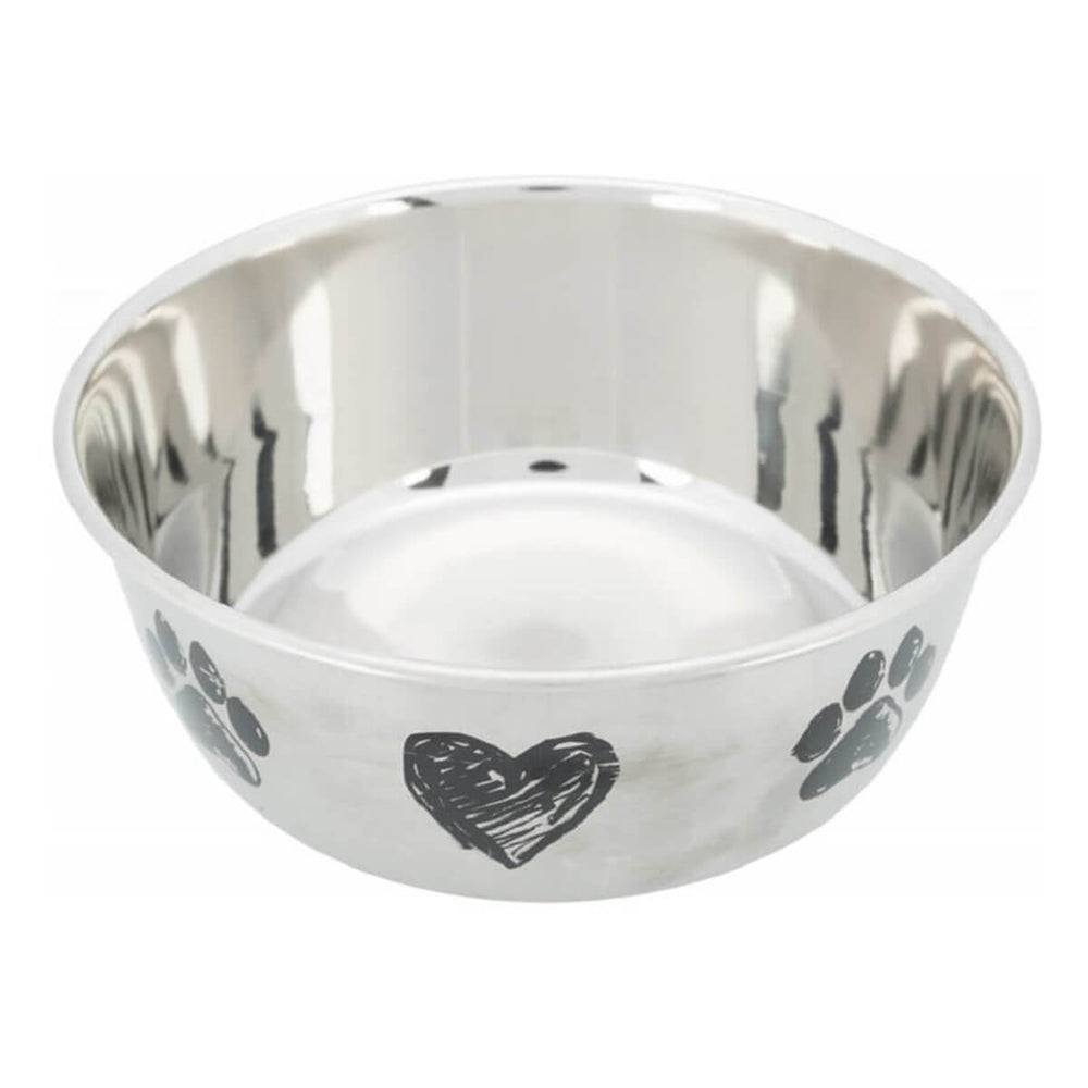 Trixie Stainless Steel Dog Bowl 2.00L Non-Slip Rubber Base