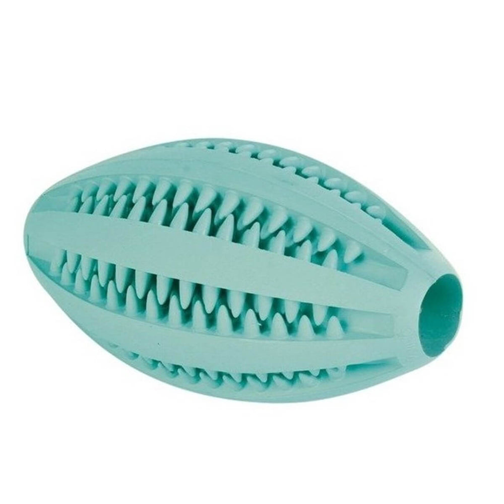 Trixie Dog Rugby Ball Natural Rubber Dental Toy 11cm