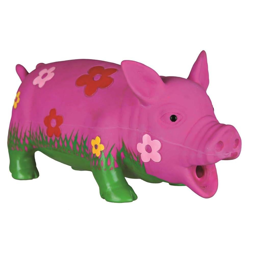 Trixie Squeaky Pig Dog Toy Durable Playtime Companion 22cm