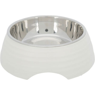 Trixie Stainless Steel Pet Food and Water Bowl White 0.8L