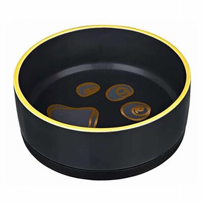 Trixie Paw Print Ceramic Dog Bowl Non-Slip 0.4L 12cm