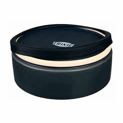 Trixie Paw Print Ceramic Dog Bowl Non-Slip 0.4L 12cm