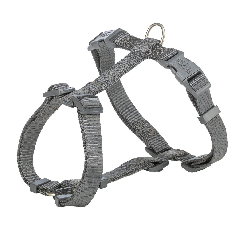 Trixie Premium H-Type Dog Harness Ergonomic Control S/M 15mm Graphite