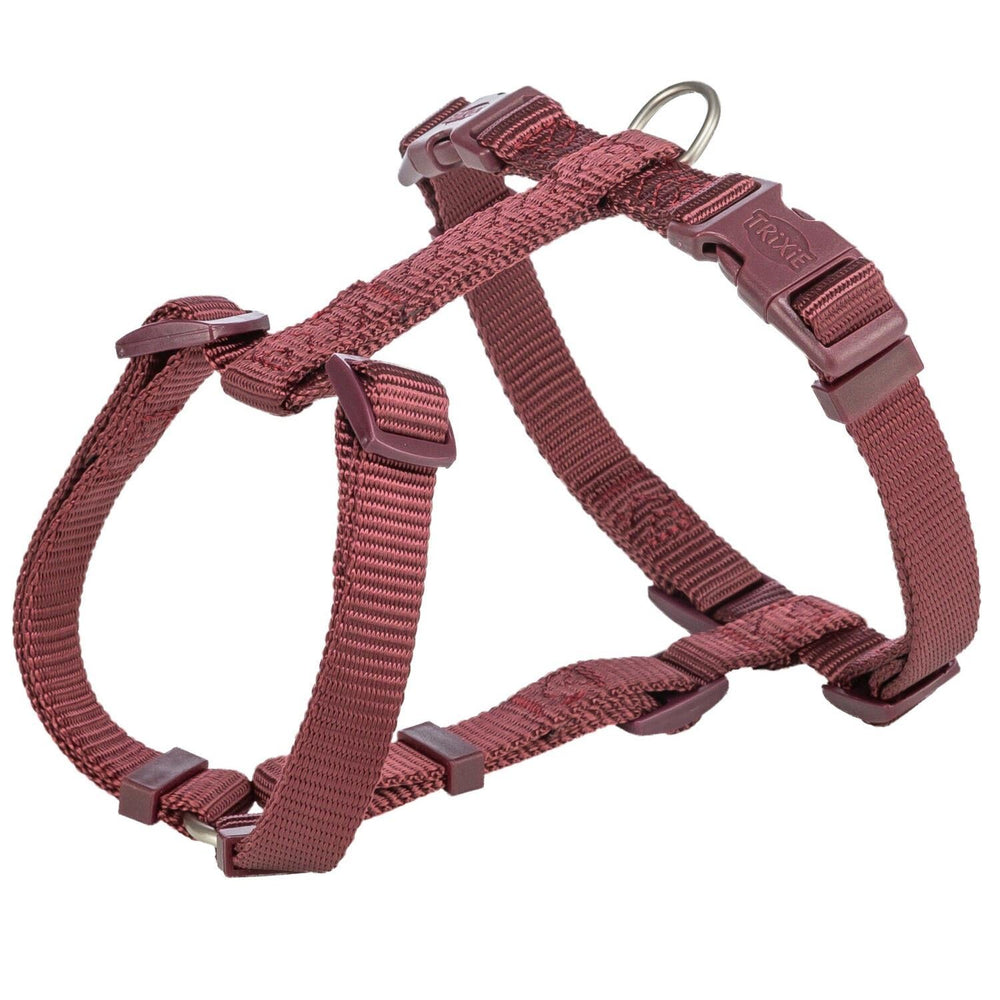 Trixie Premium H-Harness Adjustable Dog Chest Strap Burgundy S/M