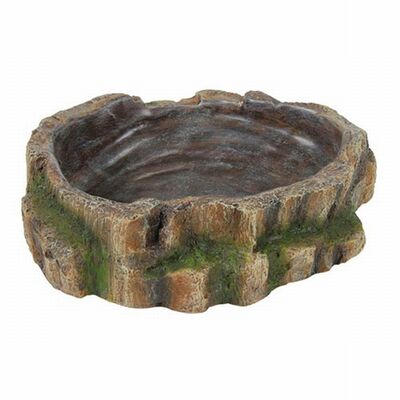 Trixie Reptile Food and Water Bowl Natural Rock Look 18.5cm