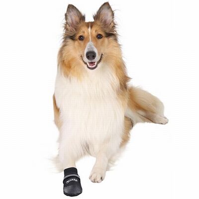 Trixie Soft Dog Boots Protective Paw Covers Black XXL 2 Pack