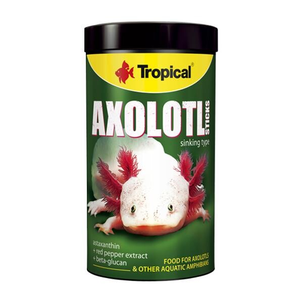 Tropical Axolotl Sticks High-Protein Sinking Food 135g