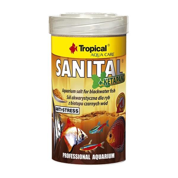 Tropical Sanital+Ketapang Aquarium Salt with Stress Support 120g
