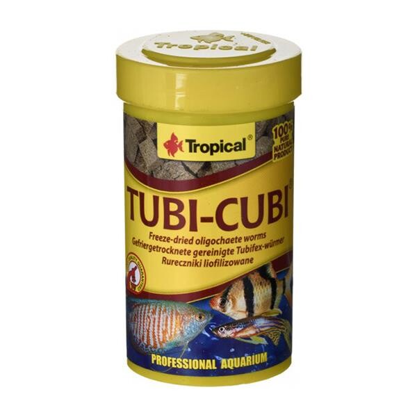Tropical Tubi Cubi Freeze-Dried Tubifex Fish Food 10g