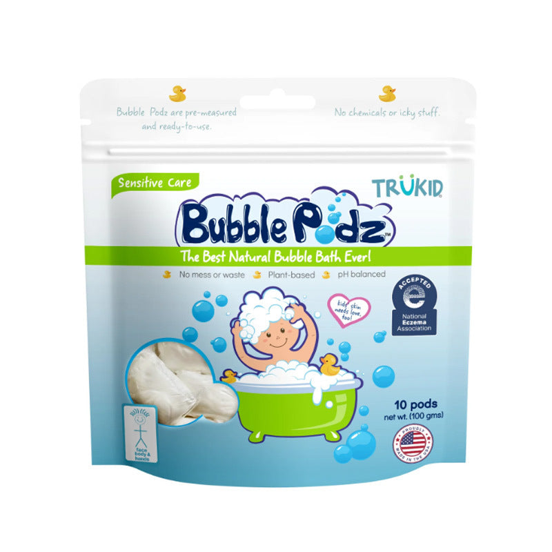 TruKid Bubble Podz Fragrance Free Bath Foam 10 Count