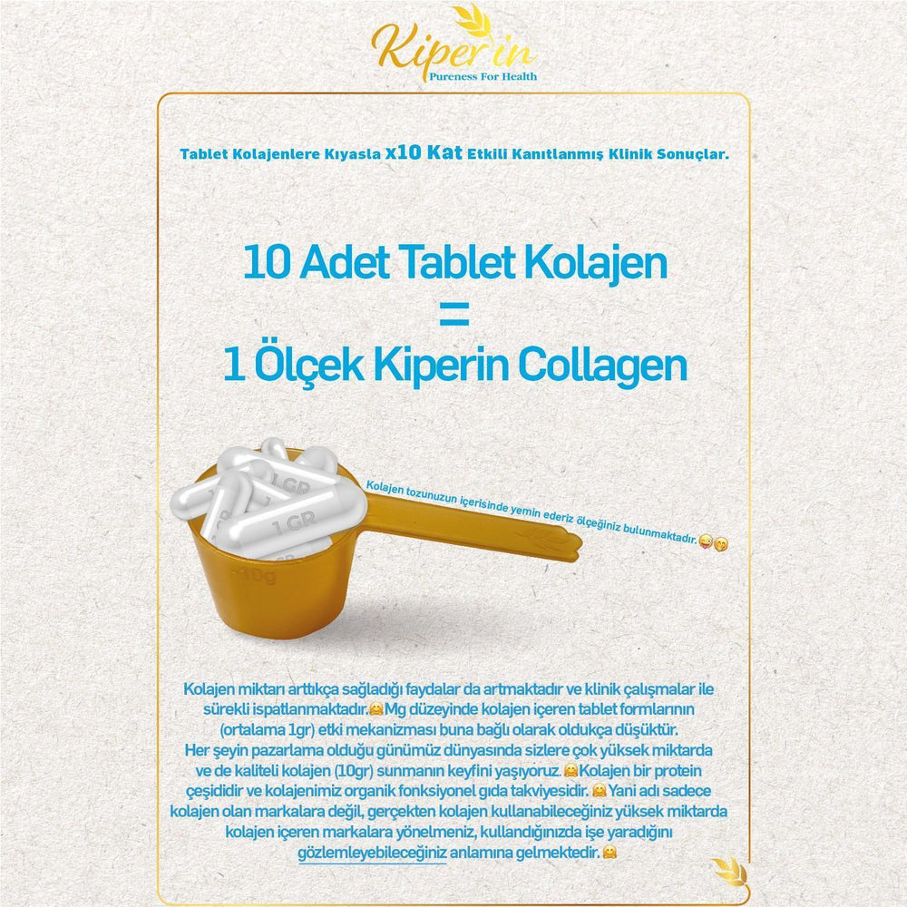 Kiperin Collagen Peptides 50-Day Supply - 500g Collagen Supplement for Skin Health & Anti-Aging - view 4