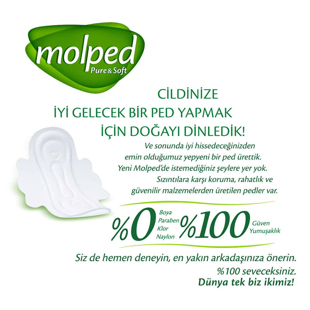 Molped Pure & Soft Organic Cotton Pads: Hypoallergenic, Chlorine & Paraben Free Sanitary Napkins for Sensitive Skin - 7 Count Molped Organic Cotton Pads: Sensitive Skin Protection organic cotton pads, hypoallergenic feminine pads, natural menstrual pads, sensitive skin sanitary pads, vegan period products, chlorine free pads, paraben free pads, soft menstrual pads, pure and soft pads, Molped Pure & Soft, feminine hygiene product, menstrual pads, sanitary napkins, organic pads, hypoallergenic pads, natural p