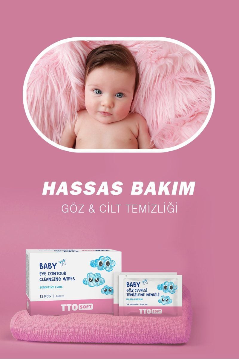 Jeomed TTO Soft Baby Eye Cleansing Wipes for Gentle Care 12 Count