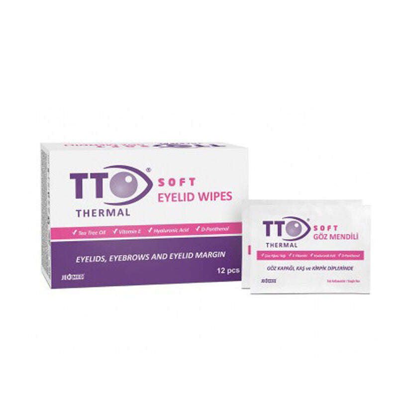 TTO Soft Eye Cleansing Wipes with Tea Tree Oil 12 Count