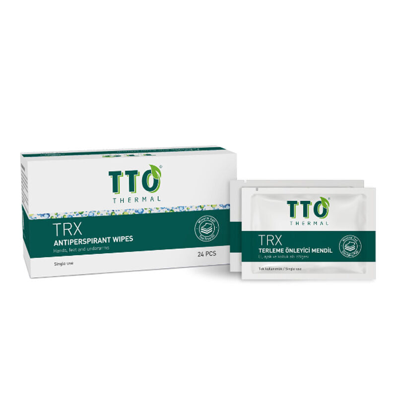 TTO TRX Sweat Control Wipes for Fresh Skin 24 Count