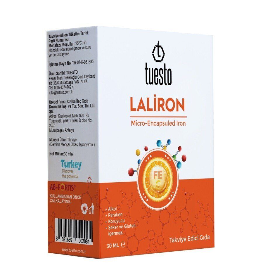 Tuesto Laliron Micro-Encapsulated Iron Liquid Supplement 30ml