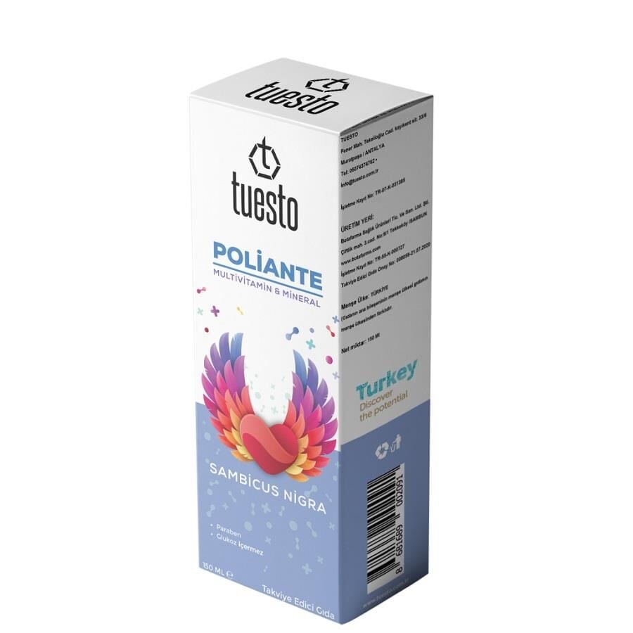 Tuesto Poliante Multivitamin Mineral & Sambucus Nigra Syrup 150ml