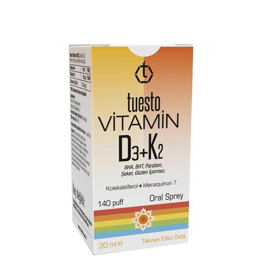 Tuesto Vitamin D3 & K2 Oral Spray for Daily Support 20ml