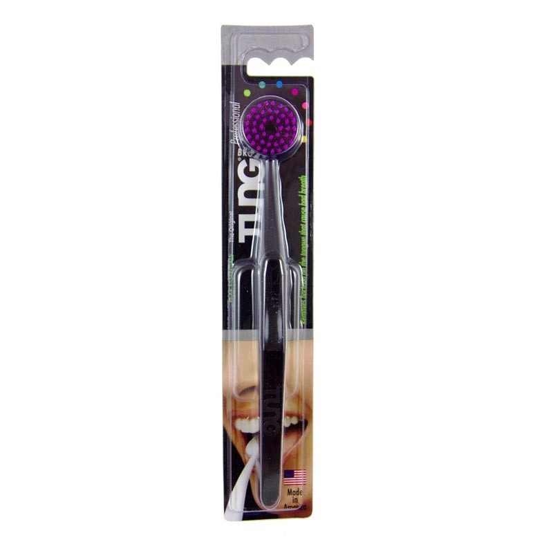 Tung Tongue Brush with Protective Cover for Fresh Breath 1 Count
