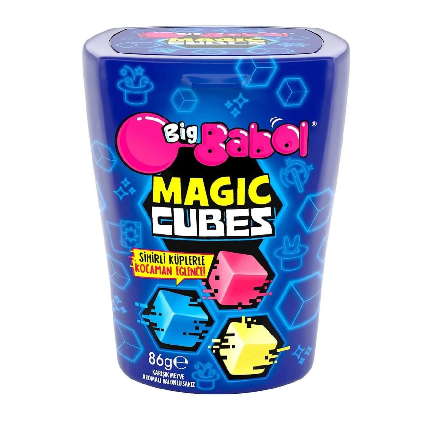 Big Babol Magic Cubes Bubble Gum Bottle for Kids &amp; Adults 86g